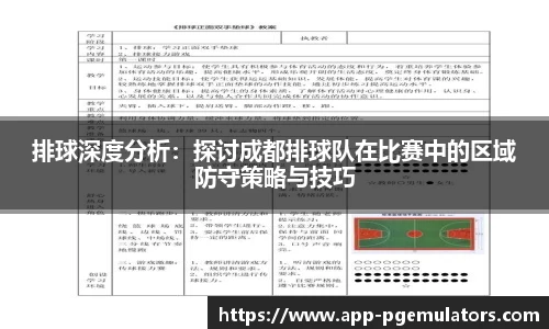 排球深度分析：探讨成都排球队在比赛中的区域防守策略与技巧